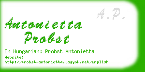 antonietta probst business card